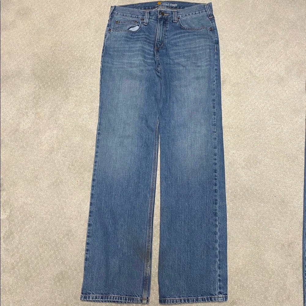 Carhartt Relaxed Fit Straight Leg Jeans Mens